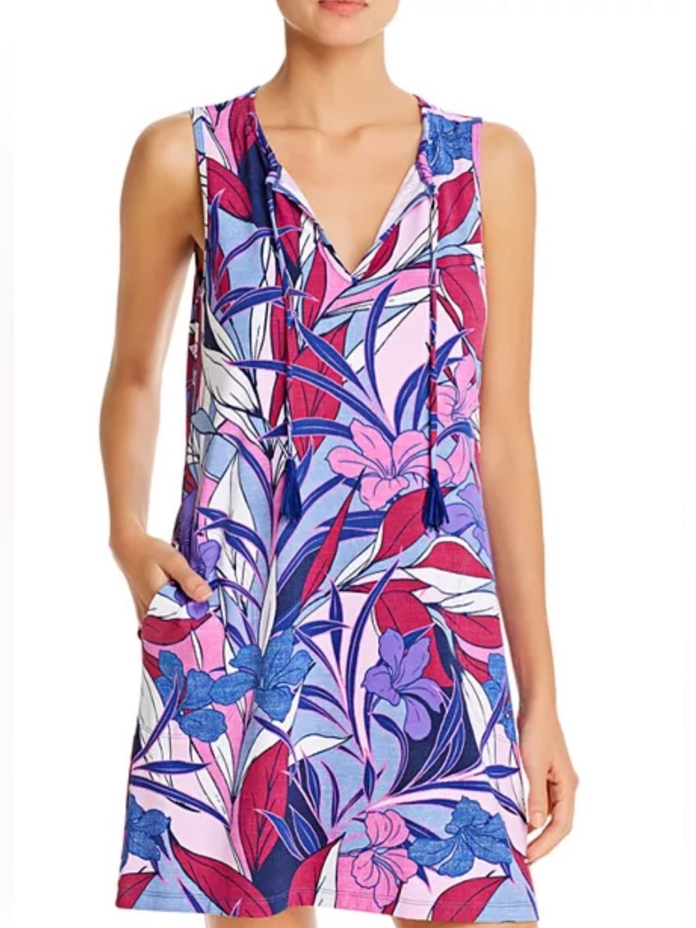 Tommy Bahama Linework Leaves Swim Cover-Up Dress Size XS